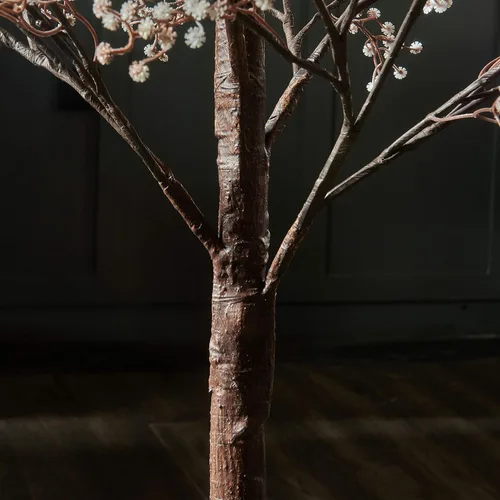 Vista 6 de LITBLOOM Árbol de aliento de bebé iluminado enchufable de 5 pies, 126 luces, árbol de plantas artificiales con luces para decoración de bodas