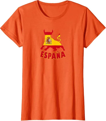 Vista 33 de Spain Espana with Bull and National Flag/Present T-Shirt Asphalt Grey