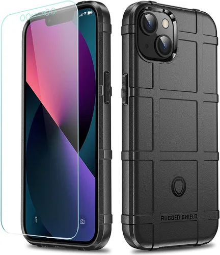 Vista 48 de Funda para iPhone 13, Rugged Shield 8 pies a prueba de caídas TPU Armadura gruesa Funda protectora táctica compatible con iPhone 13 (6.1 pulgadas)