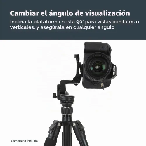 Vista 5 de Celestron 82051 Hummingbird Cabezal de Trípode de Acción Rápida Pan Tilt para Telescopio Terrestre, Binoculares o Cámara, Negro