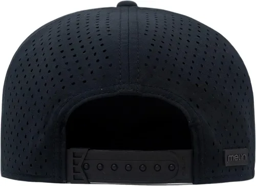 Vista 6 de melin Trenches Icon Hydro, Gorra Snapback de Rendimiento, Gorras de Visera Plana Resistente al Agua para Hombres y Mujeres, para Golf, Correr o Negro
