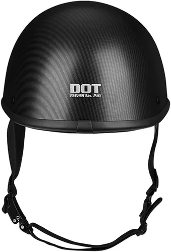 Vista 3 de Casco Woljay de media tapa con estilo vintage, de concha abierta para motocicleta - Aprobado por DOT