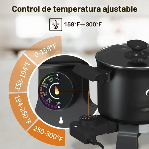 Vista 3 de TOREAD Derretidor eléctrico de velas de cera para hacer velas, olla de fusión de cera de 5.28 cuartos con mango resistente al calor y boquilla