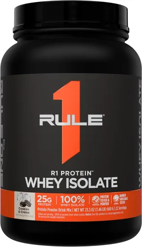 Vista 20 de Rule 1 Proteins R1 Protein Whey Isolate, crema de plátano, 23 porciones