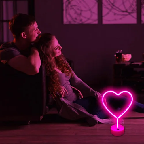 Vista 55 de Letrero de neón de amor para dormitorio, USB o batería, luz de neón para pared, luz de neón LED como letreros de pared de neón para niñas, letrero