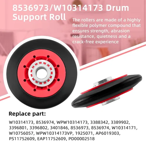 Vista 2 de MEDC215EW1 MED5500FW1 MED5630HC1 MED5630HW1 MED6230HW1 MED6230HW2 MED7230HW1 GGW9250PW1 GGW9250PW3 Kit de reparación de secadora para Maytag