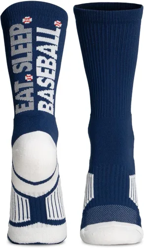 Vista 8 de ChalkTalkSPORTS Calcetines Crew de Rendimiento de Béisbol - Calcetines Boston - Jóvenes y Adultos - Calcetines de Béisbol a Media Pantorrilla