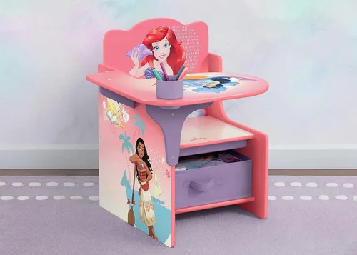 Vista 6 de Delta Children Escritorio con silla con contenedor de almacenamiento, ideal para artes y manualidades, merienda, educación en casa, tareas y más