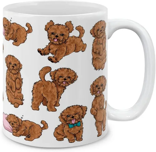 Vista 11 de MUGBREW Taza de café de cerámica con posturas divertidas de pastor australiano, 11 onzas Pastor australiano Posturas divertidas y juguetonas