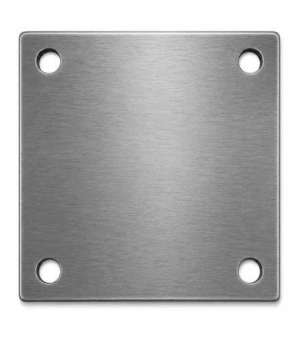 Vista 2 de JM - Placa base de acero resistente de 8 x 8 pulgadas, 4 agujeros con 5/8 pulgadas de diámetro, esquinas redondeadas (1)