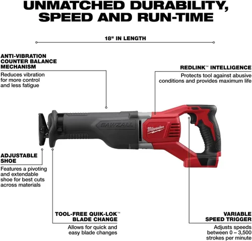 Vista 5 de Milwaukee 2696-24 M18 Kit de herramientas combinadas compactas inalámbricas