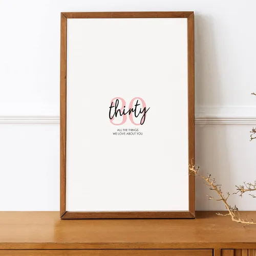 Vista 5 de Karto Tablero de firma de cumpleaños número 30 para fiesta, suministros para fiestas, libro de visitas, tablero de firma o tarjeta alternativa