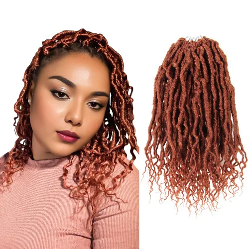 Vista 22 de BOHOBABE Rastas Sintéticas de Ganchillo de 10 Pulgadas, Rastas de Ganchillo Suaves Boho con Puntas Rizadas, Rastas Cortas de Diosa Bohemia de 1#