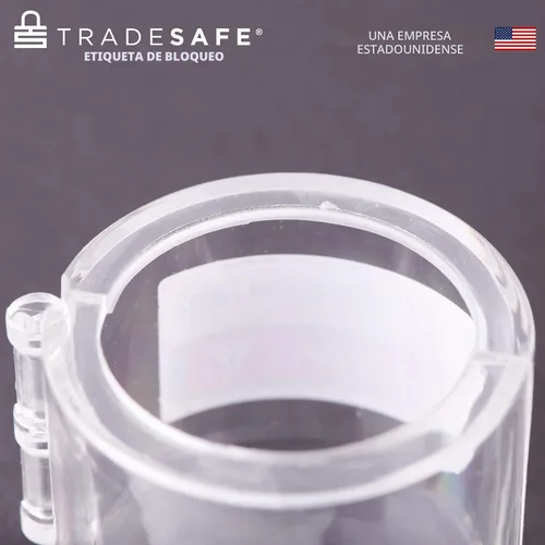 Vista 8 de TRADESAFE Bloqueo de la cubierta del botón de parada de emergencia: cubierta redonda transparente para interruptor de botón, diámetro de orificio