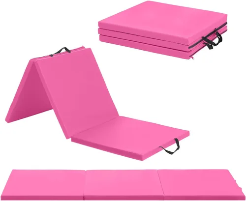 Vista 22 de Gymnastics Mats Foldable Tumbling Mats Portable Gymnastics Exercise Mat Thick Gymnastics Tumbling Mats Pad Home Exercise Panel Mat With Carrying