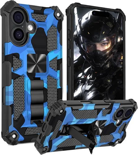 Vista 27 de CCSmall Funda de camuflaje para Apple iPhone 14 para hombres, protección resistente a prueba de golpes con función atril para iPhone 14 MC verde
