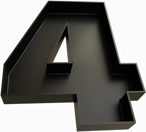 Vista 11 de Bandejas de servir de plástico duro reutilizables y rellenables con letras y números para decoración de fiesta (S, Negro)