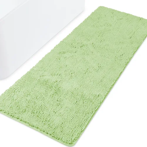 Vista 118 de Yeaban Alfombra de pasillo de baño de 24 x 72 pulgadas, antideslizante, alfombra de baño larga de felpilla gruesa, absorbente y lavable, alfombra