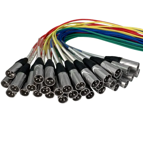 Vista 5 de Seismic Audio - SARMSS-32x1010-32 Canales XLR TRS Combo Splitter Snake Cable - Dos troncos XLR de 10