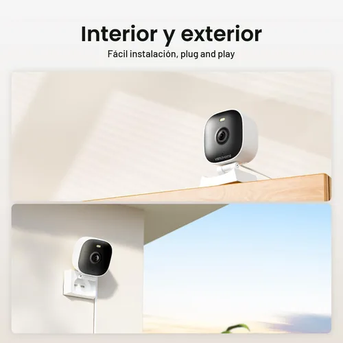 Vista 2 de Cámaras 2K para seguridad del hogar, interior/exterior para monitoreo de bebés/ancianos/mascotas con aplicación de teléfono, Plug & Play, visión