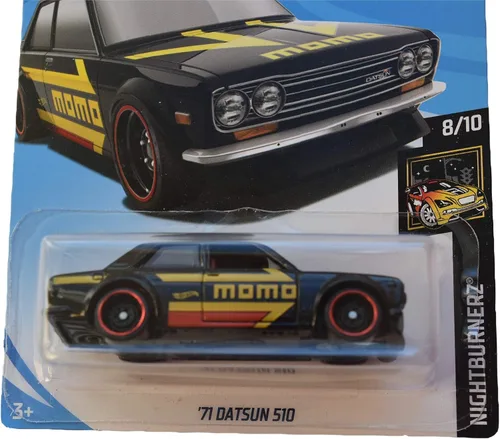 Vista 2 de Hot Wheels Nightburnerz 8/10 '71 Datsun 510 97/250, negro