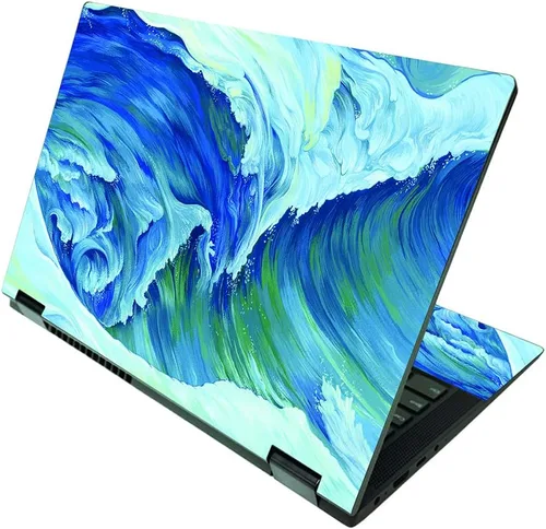 Vista 13 de MightySkins Skin compatible con Lenovo IdeaPad Flex 5 2 en 1 de 15 pulgadas (2021) - Angry Ripple Funda protectora de vinilo duradera y única