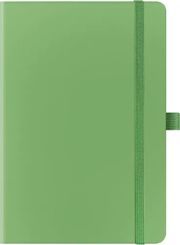 Vista 10 de Cuaderno punteado, diario, 5.3 x 8.26 pulgadas, tapa dura, prémium, papel grueso, doble espiral, bandas, cuero negro sintético, lazo para bolígrafo