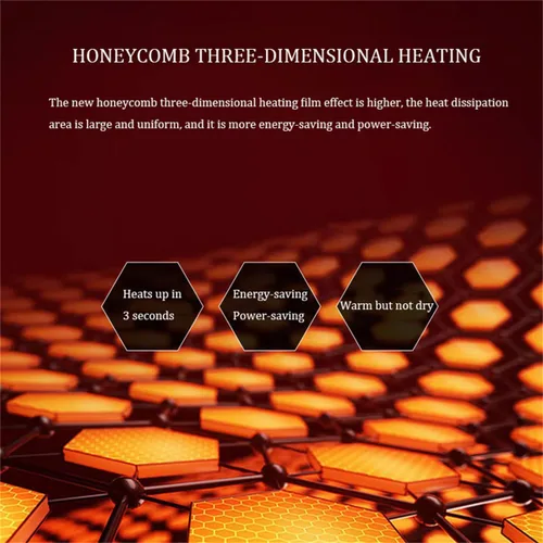Vista 4 de Electric Space Heaters Heating Pad, Carbon Crystal Heated Floor Carpet with Thermostat and Timer,Infrared Radiant Floor Heater,Heating Area Rug,for