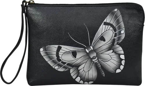 Vista 7 de Anna by Anuschka Bolso de mano pintado a mano de cuero genuino para mujer