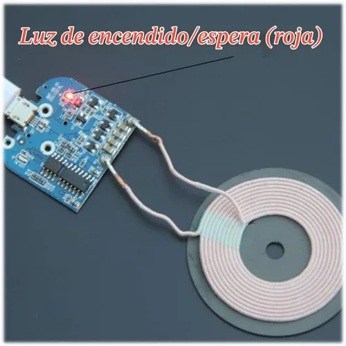 Vista 2 de Wixine 2 unids Qi cargador inalámbrico PCBA placa de circuito con almohadilla de bobina de carga para DIY K9G9