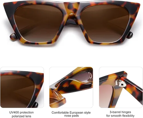 Vista 4 de SOJOS Trendy Oversized Square Cateye Polarized Sunglasses Womens Big Frame Shades SJ2115