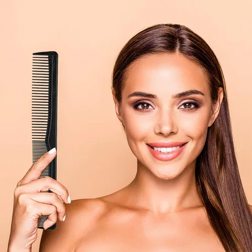 Vista 4 de Boao 12 peines de pelo a granel de dientes finos y anchos negros para peluquero, estilista, cónicos, multiusos, para peluquería, salón de despedida