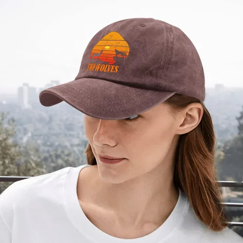 Vista 5 de Hats Two Wolves Baseball Caps, Vintage Dad Hats for Women