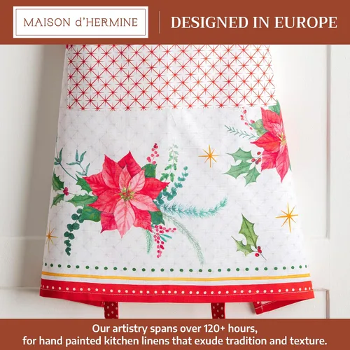 Vista 638 de Maison d' Hermine Delantales para mujer con bolsillo, 100% algodón (27.50 x 31.50 pulgadas)