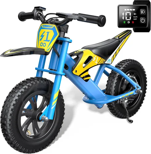 Vista 8 de Gyroor S1 Bicicleta de equilibrio eléctrica para niños de 3 a 6 años Negro
