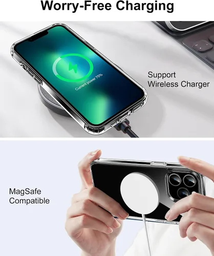Vista 136 de HOOMIL Funda para iPhone 7 Plus/iPhone 8 Plus de 5.5 Pulgadas, sin amarillamiento, protección contra caídas, cubierta trasera dura transparente