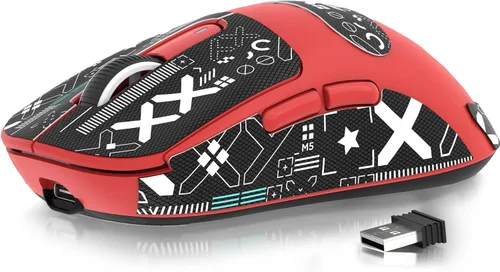 Vista 10 de ATTACK SHARK X3 Mouse inalámbrico para juegos, mouse ergonómico de computadora de 49g, sensor óptico PAW3395 de triple modo de 26K DPI, duración
