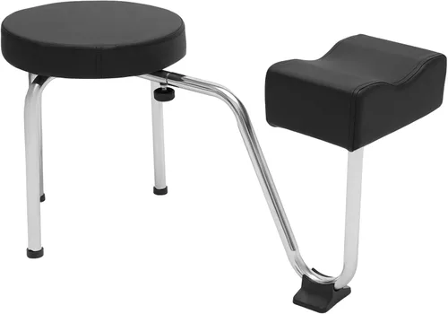 Vista 6 de Taburete de pedicura con reposapiés, reposapiés de pedicura ajustable en altura y longitud, estación de manicura de uso en salón para spa, salón
