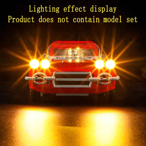 Vista 5 de GEAMENT Kit de luces LED compatible con Lego Corvette - Juego de iluminación para iconos 10321 (juego de modelos no incluidos)