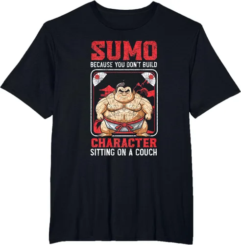 Vista 26 de Sumo Wrestler - Camiseta de lucha libre japonesa de lucha libre de sumo, Negro