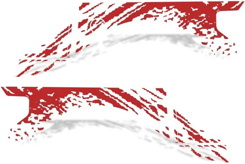 Vista 2 de Splash Side Graphics Kit de calcomanías de vinilo compatible con Ford Raptor 2010-2014 - Rojo oscuro