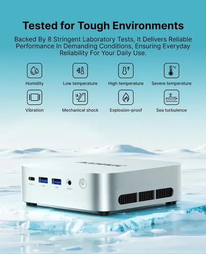 Vista 8 de ACEMAGIC Mini PC K1 AMD Ryzen 4300U (Beats i3-10110U/3500U), 8GB RAM 256GB SSD, Mini computadora de escritorio 4K Triple Display/4xUSB3.2, USB-C
