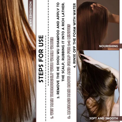 Vista 6 de 3 barras de champú para oscurecer el cabello, barra de champú oscuro para cabello gris, jabón de champú para hombres y mujeres