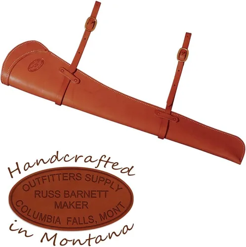 Vista 2 de Outfitters Supply Guides - Funda de rifle de carabina de cuero curtido de alta calidad para rifles de acción de palanca; vaina SBR; se fija a