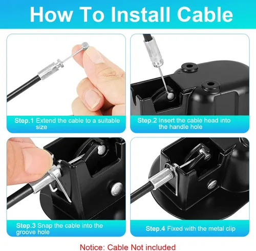 Vista 5 de Sopito Piezas de repuesto universales de metal para mango reclinable (4.4 x 2.7 pulgadas) con clips de retención, se adapta a silla elevadora, sofá