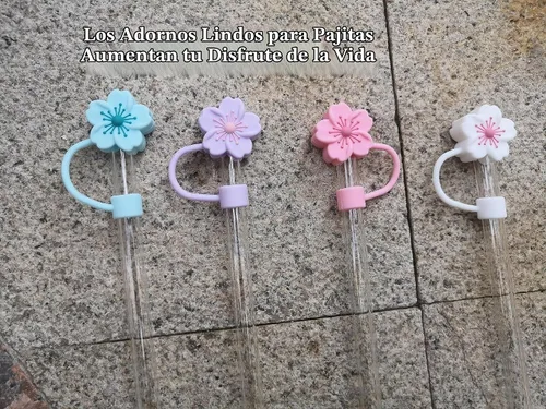 Vista 2 de Tapa de silicona para popote compatible con Stanley Cup 30, 40 onzas, a prueba de polvo, reutilizable, para vasos y botellas de agua Gorra de cereza