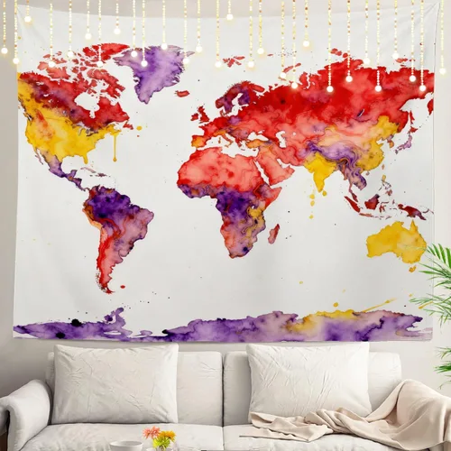 Vista 10 de Shrahala Tapiz de pared de hojas de arce otoñal, hojas rojas llameantes, fondo negro, tapiz grande para colgar en la pared, tapiz decorativo