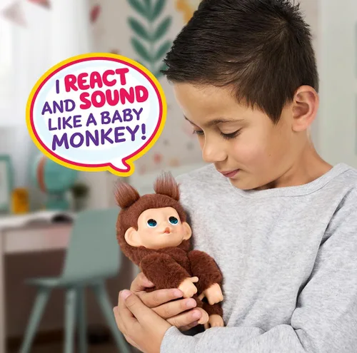Vista 2 de Little Live Pets Baby Monkey Minis – Chikki Cherry, Interactive Pet
