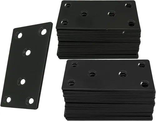 Vista 11 de 16 piezas de soportes de esquina para maceta de jardín elevada, soporte de acero inoxidable de 4 pulgadas, soportes de ángulo negros, soporte