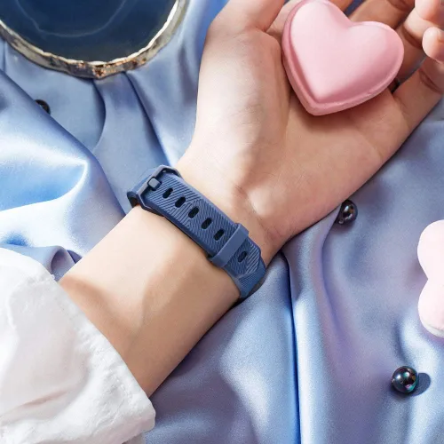 Vista 6 de Pulseras clásicas de repuesto de silicona suave, paquete de 5 F, pequeñas, compatibles con bandas Fitbit Alta HR/Fitbit Alta para mujeres y hombres